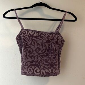 Mauve Velvet crop top